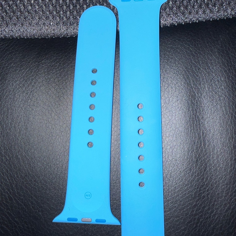 Blue Silicone Apple Watch Band